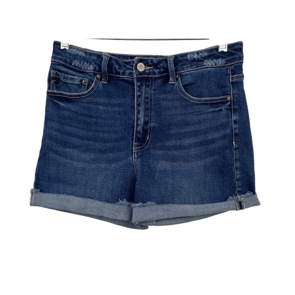 KANCAN Womens Stretch High Rise Cuff Denim Shorts Size XL